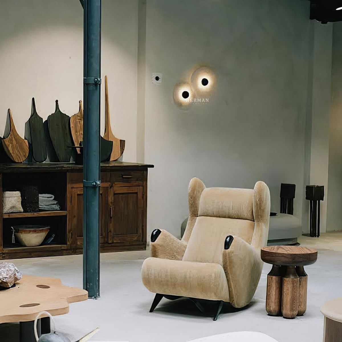 Median Alabaster Flush mount - 2 Surface