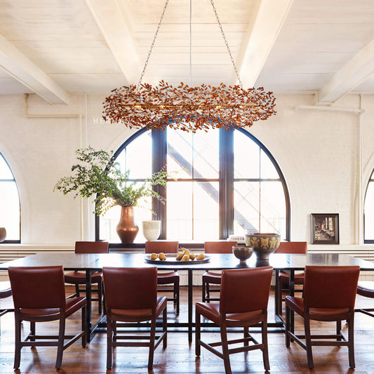 Fiore Colored Oval Chandelier 62" 74"