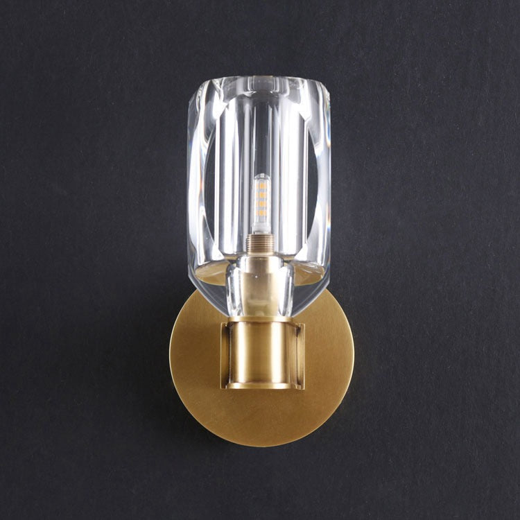 Cameron Crystal Glass Cup Wall Sconce