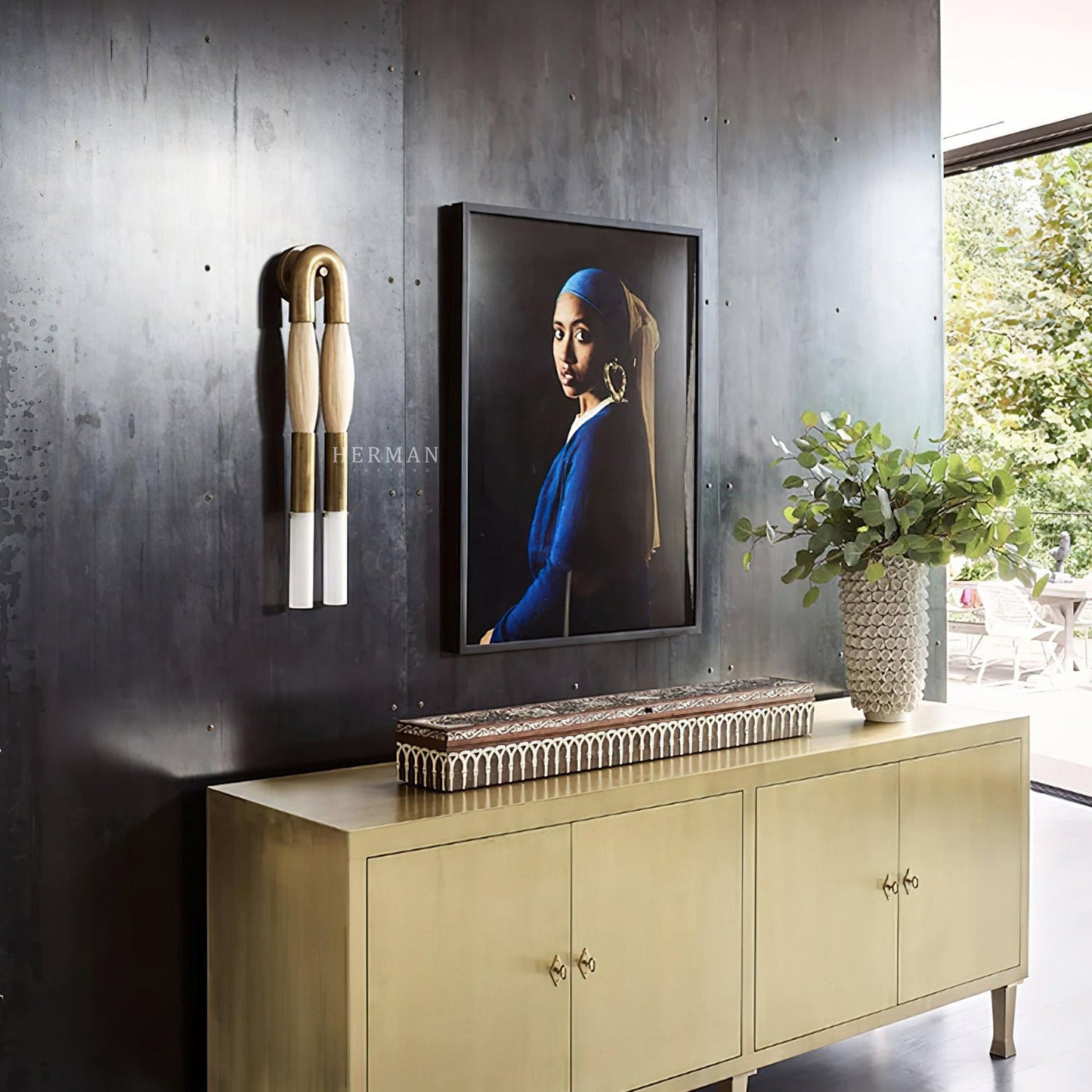 Double Head Antonia Horsehair Sconce