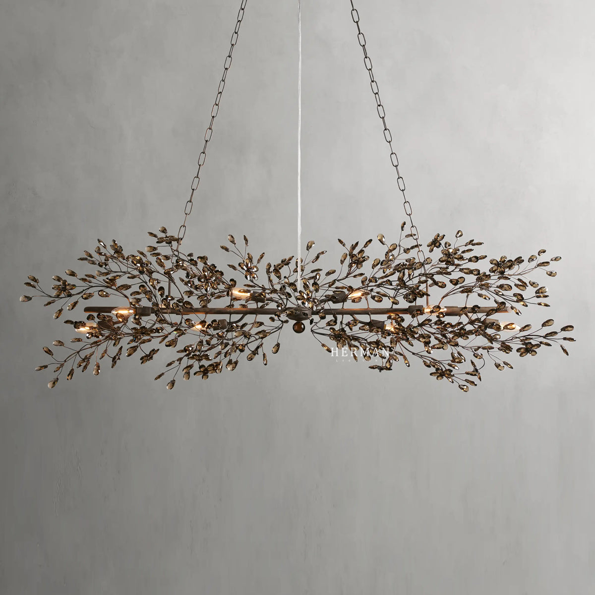 Fiore Colored Linear Chandelier 51" 68"