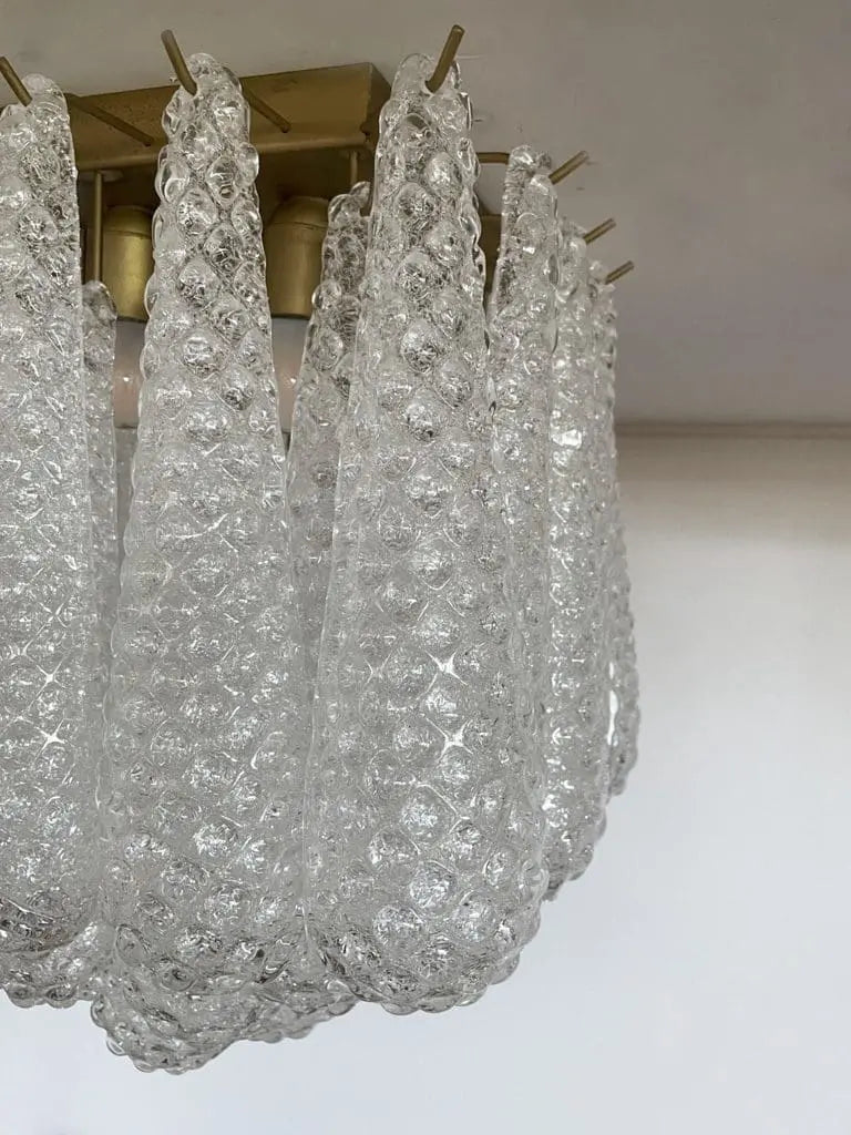 Murano Ceiling lamp – Drop – 32 glasses – Transparent
