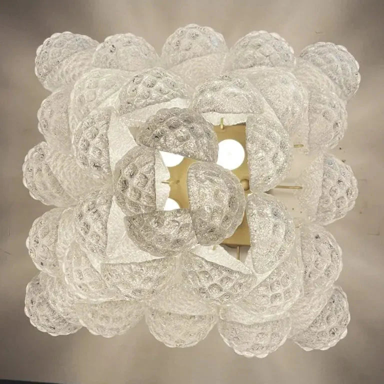 Murano Ceiling lamp – Drop – 32 glasses – Transparent