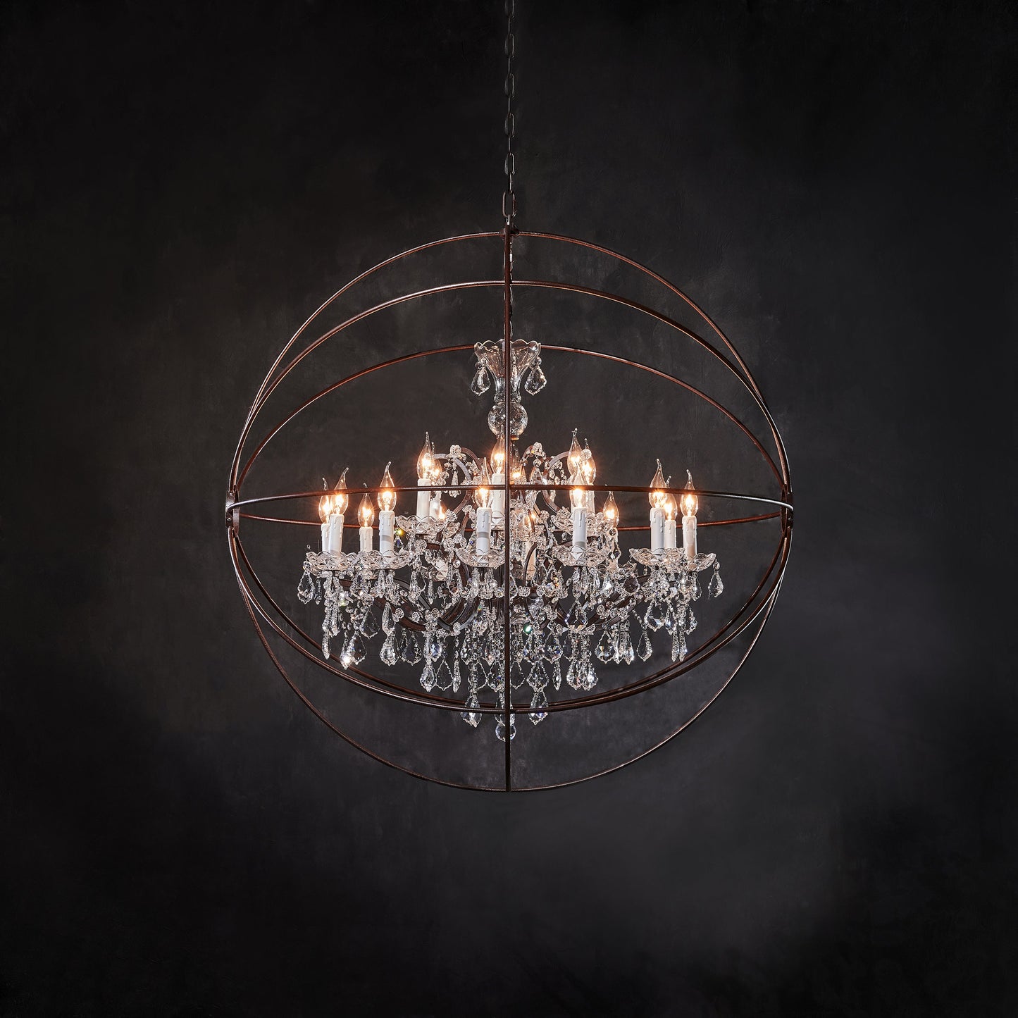 Gyro Crystal Chandelier Natural