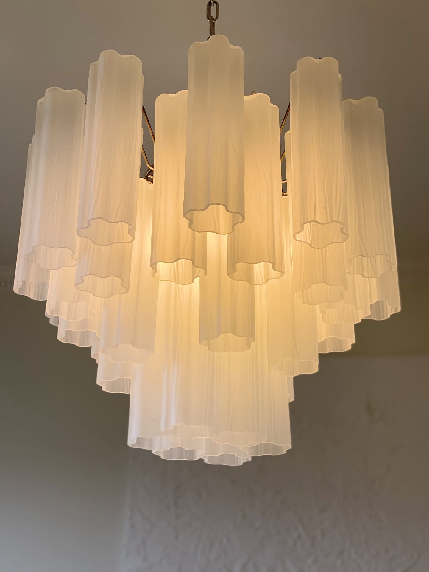 Murano Chandelier – 36 tubes – Matte white