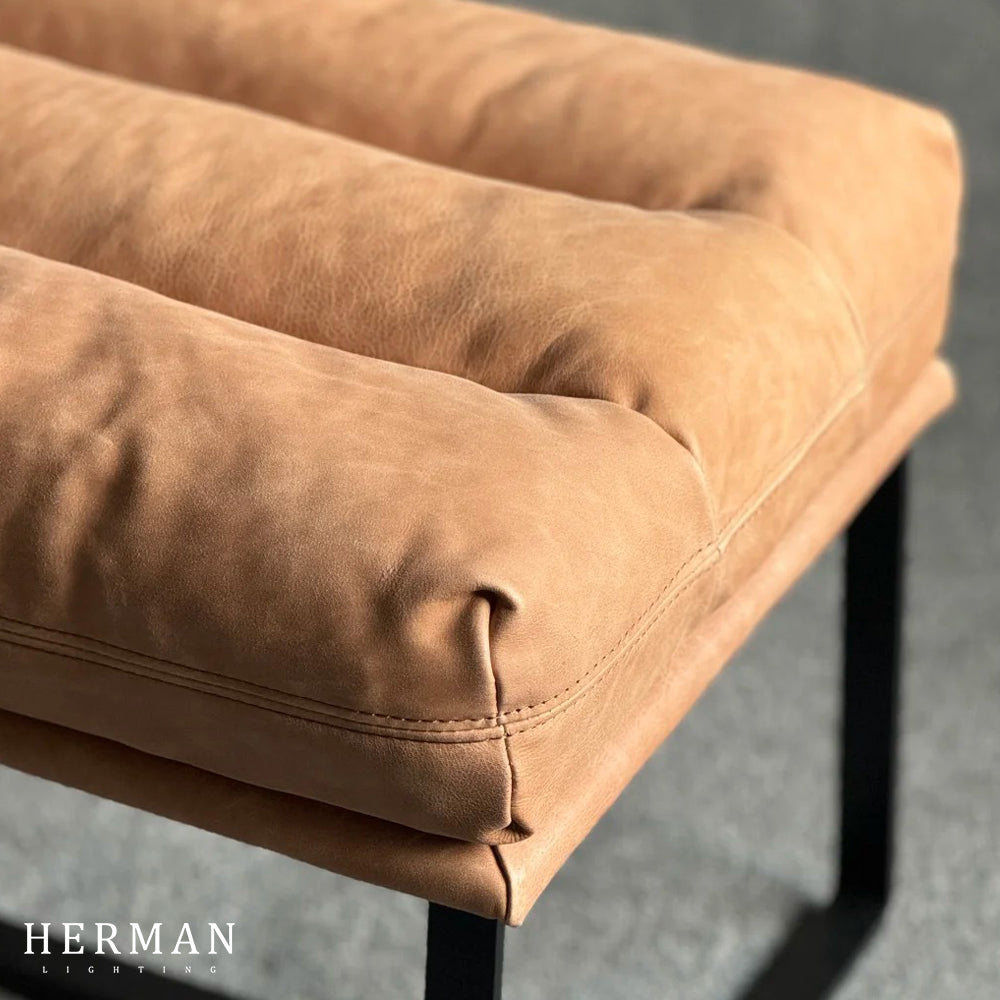 Art Leon Genuine Leather Accent Chair