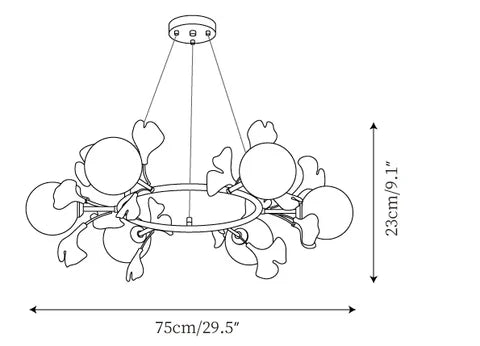 Evander Gingko Chandelier