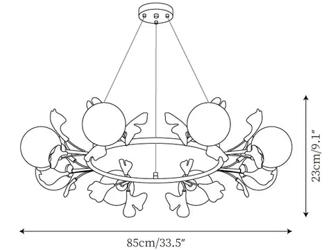Evander Gingko Chandelier