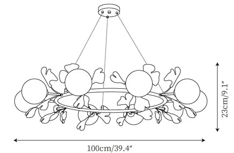 Evander Gingko Chandelier