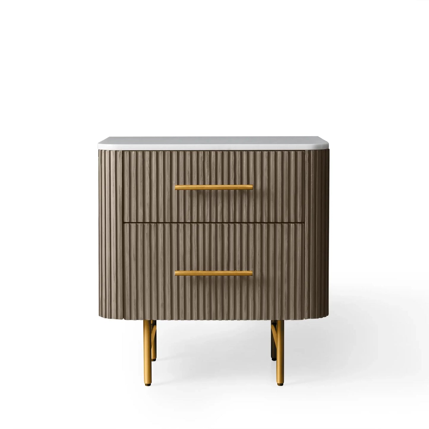 Arden Closed Nightstand in Oak