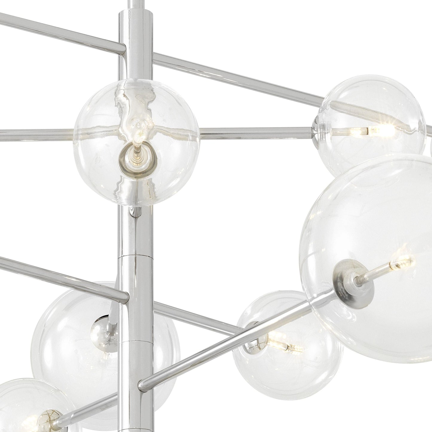 Argento Modern Brass Chandelier [S/L] - [Brass/Nickel]