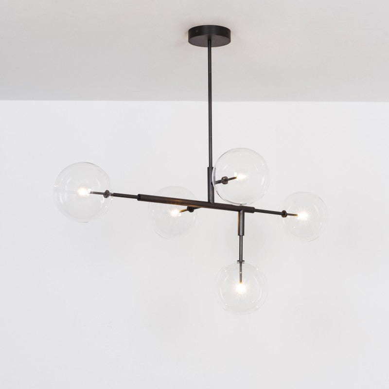 Axis 5-Light Modern Brass Chandelier - Schwung