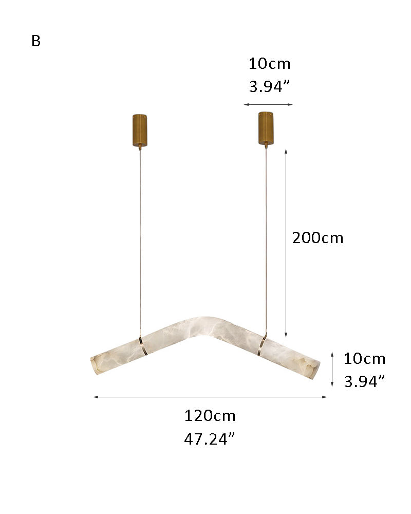 Minimalist Long Cord Ceiling Pendant Alabaster Lighting | 120/150cm Length