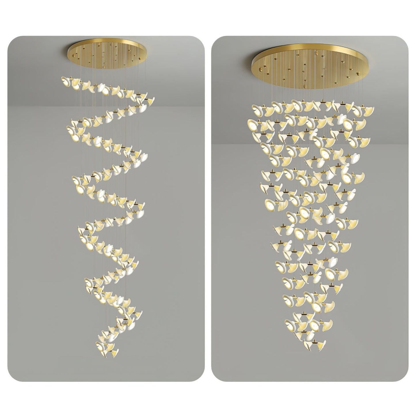 Blossom Double Horn Chandelier