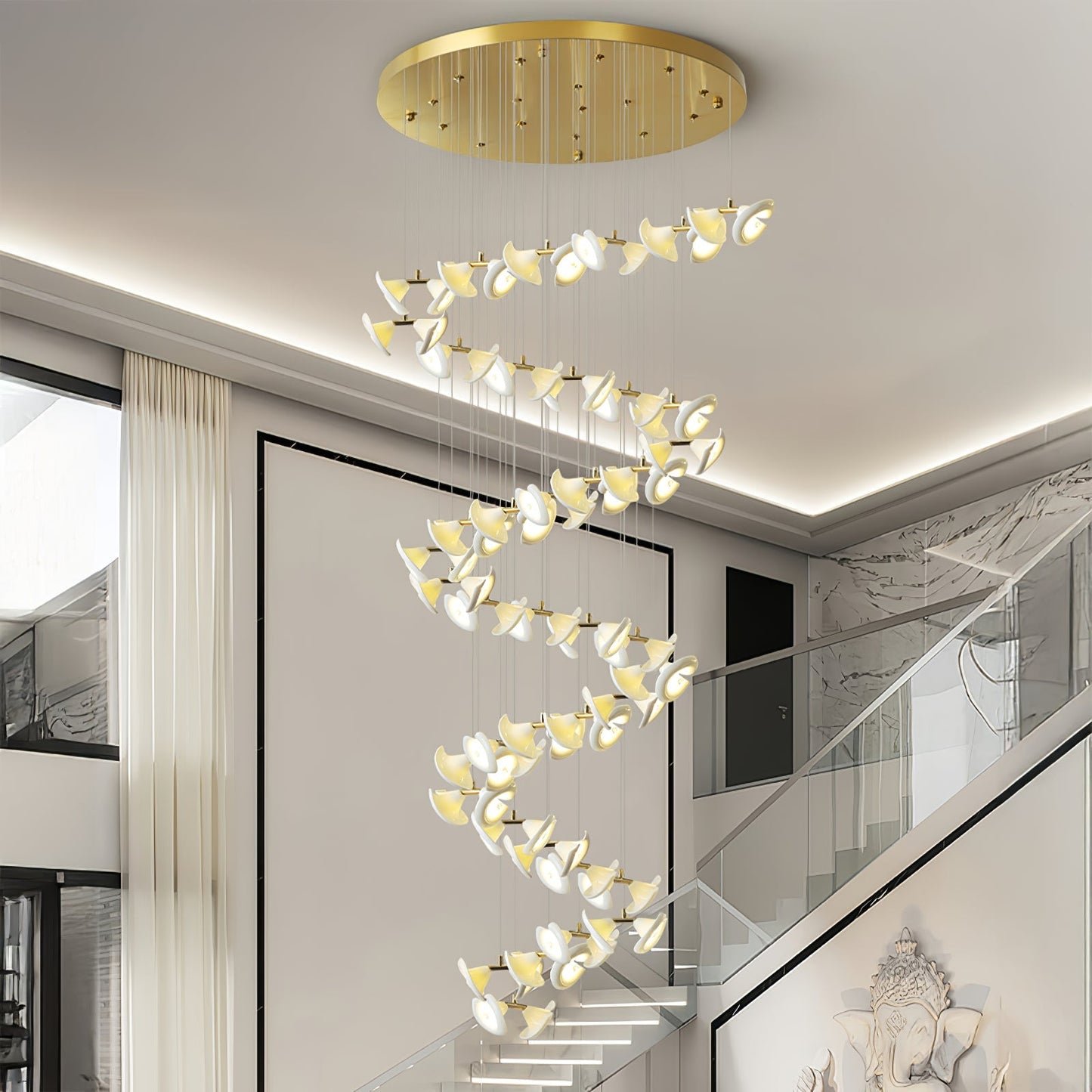 Blossom Double Horn Chandelier