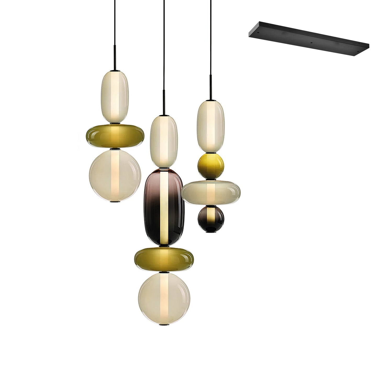 Candied Glass Combo Pendant Light