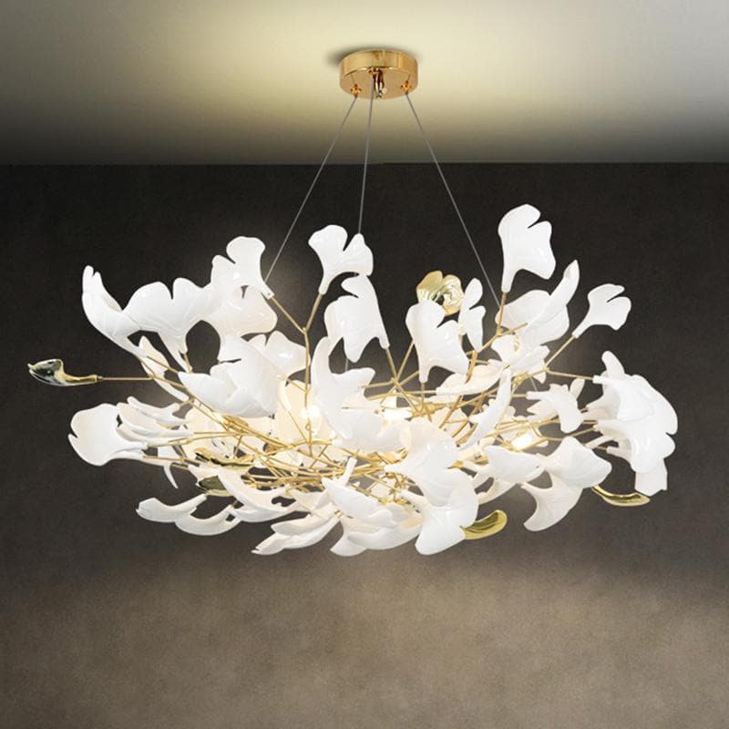 Ceramic Ginkgo Petal Chandelier D