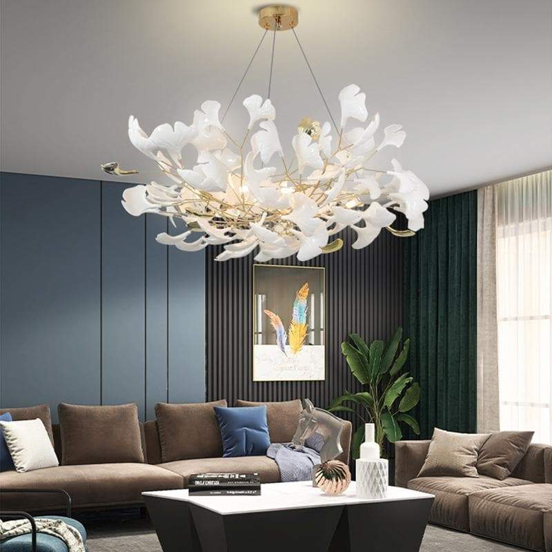 Ceramic Ginkgo Petal Chandelier D