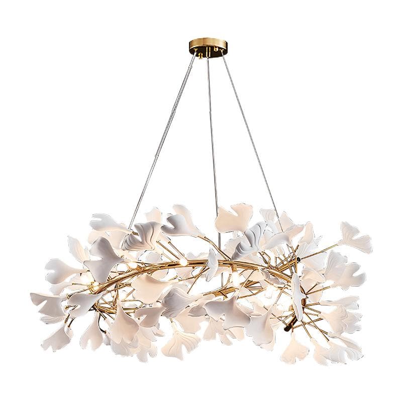 Ceramic Ginkgo Round Chandelier D