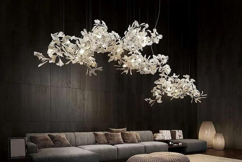 Ceramic Ginkgo Branch Chandelier D