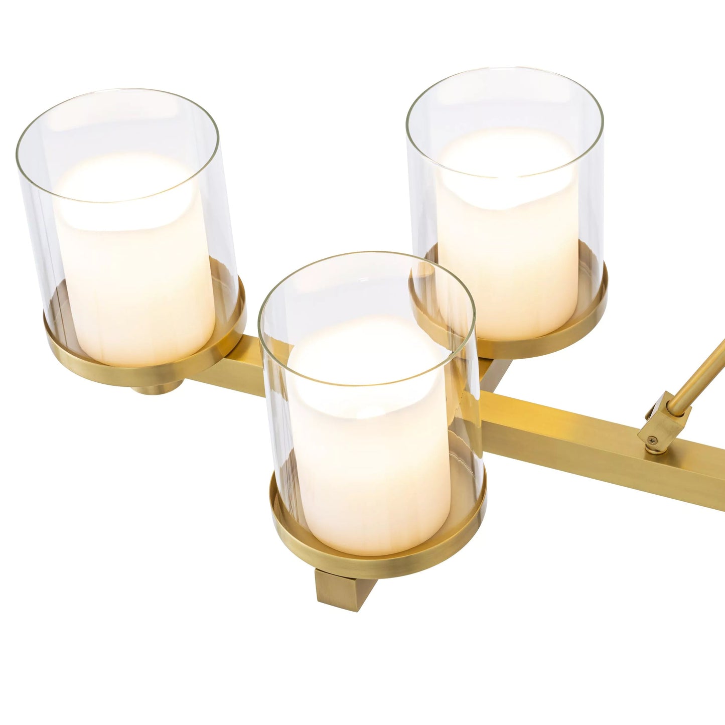 Donovan Modern Brass Chandelier (Antique Brass/Bronze Finish/Clear Glass)