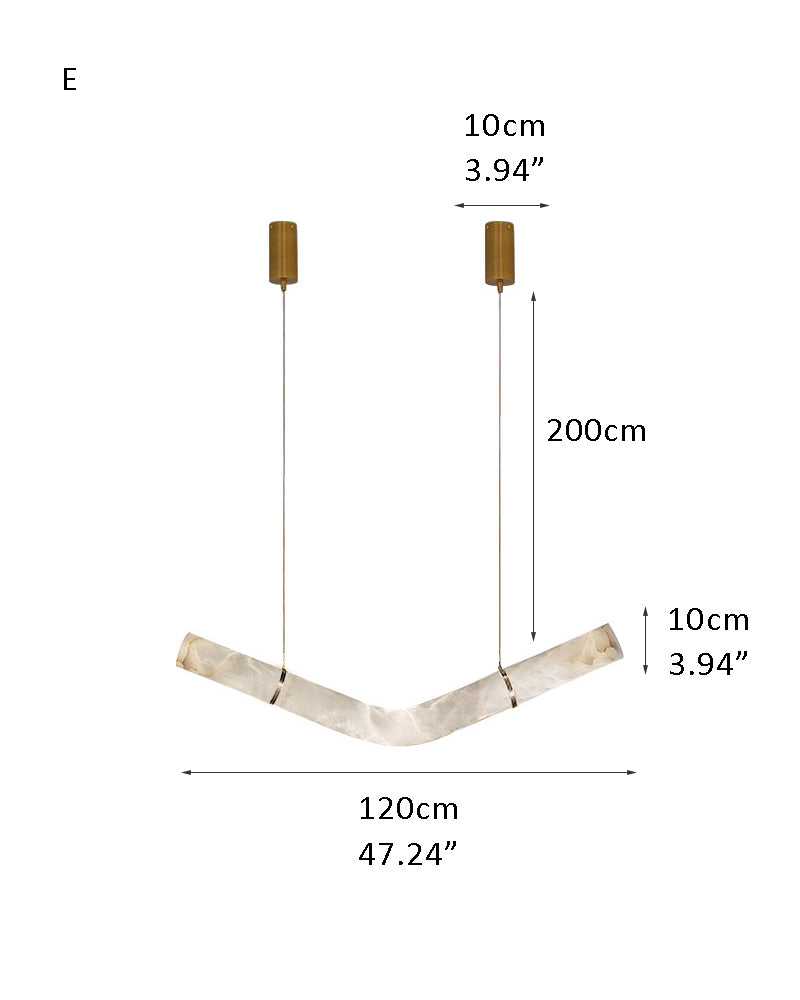 Minimalist Long Cord Ceiling Pendant Alabaster Lighting | 120/150cm Length