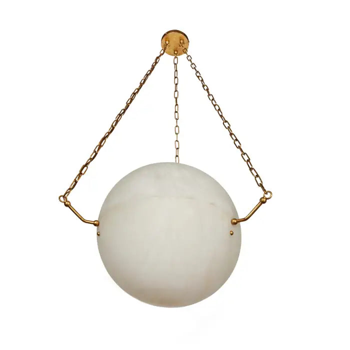 Large 'Atlas' Alabaster Suspension Lamp by Denis de la Mesiere