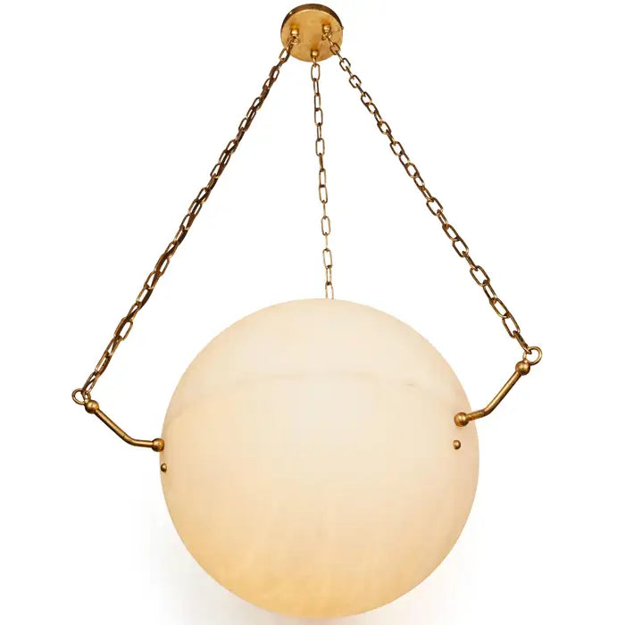 Large 'Atlas' Alabaster Suspension Lamp by Denis de la Mesiere