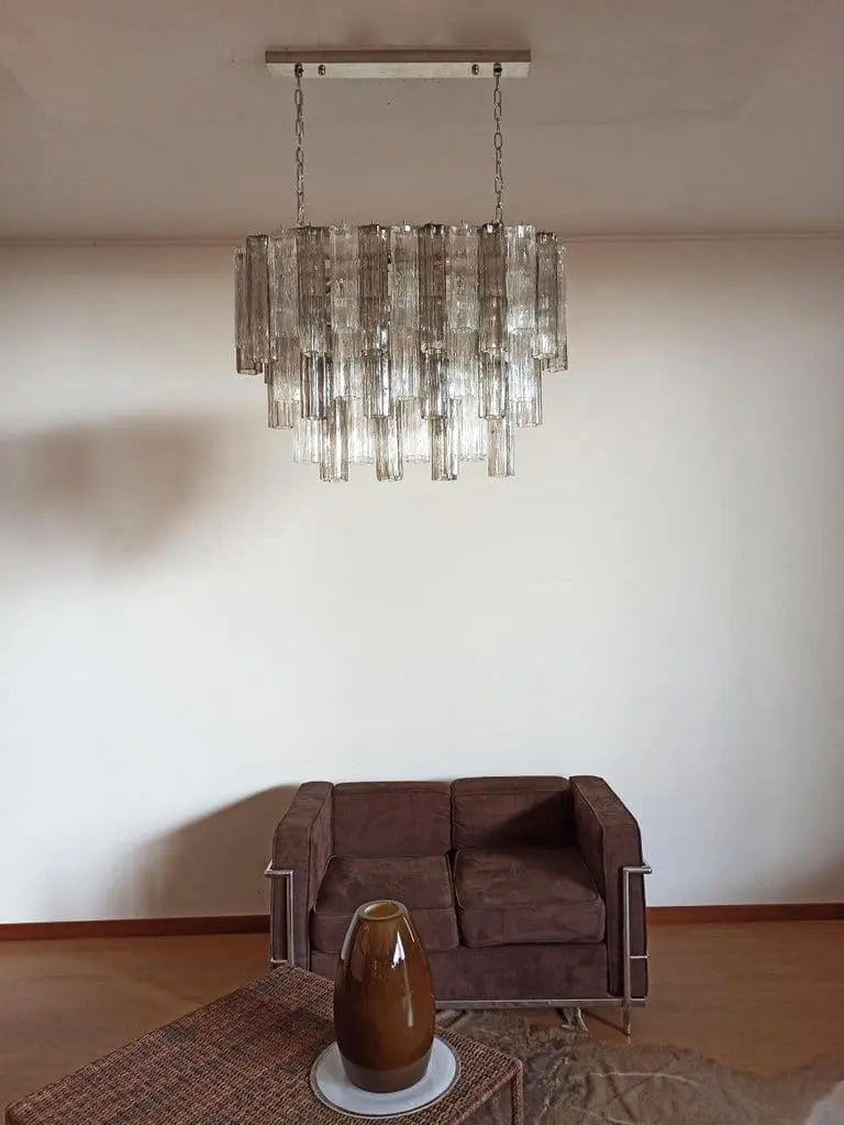 Murano Chandelier – 62 Tubes – Smoked/Transparent