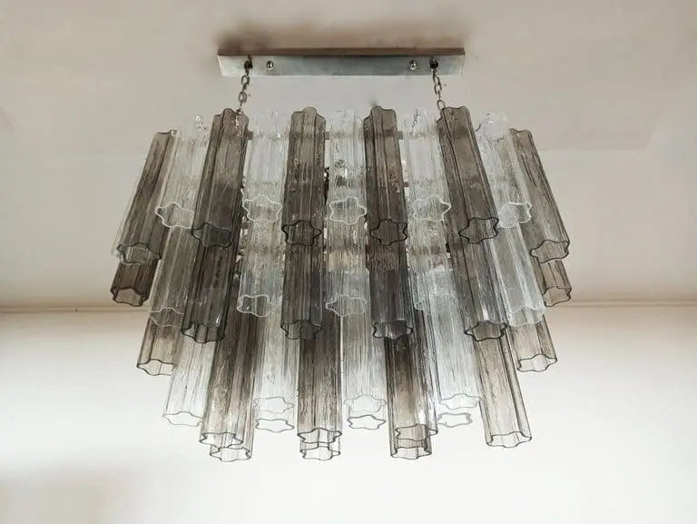 Murano Chandelier – 62 Tubes – Smoked/Transparent