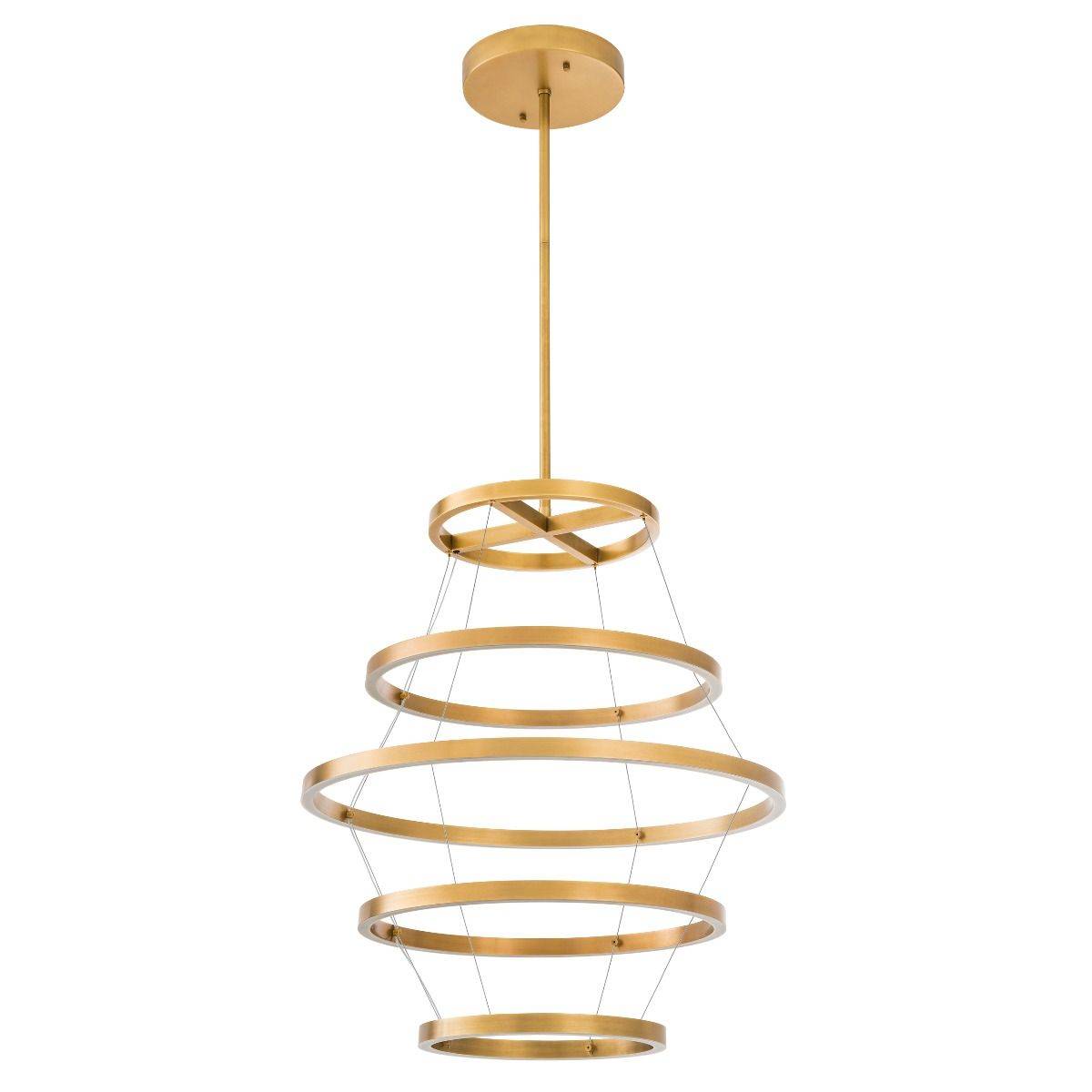 Elements Modern Brass Chandelier - [Brass] 
