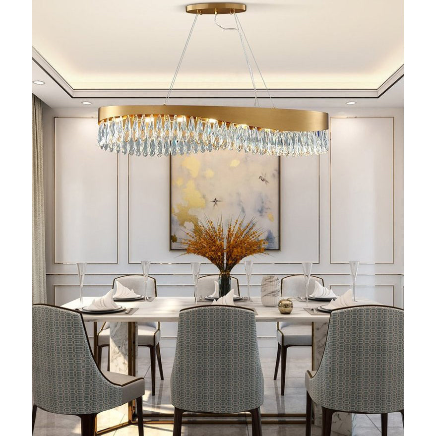Elma Oval Crystal Chandelier
