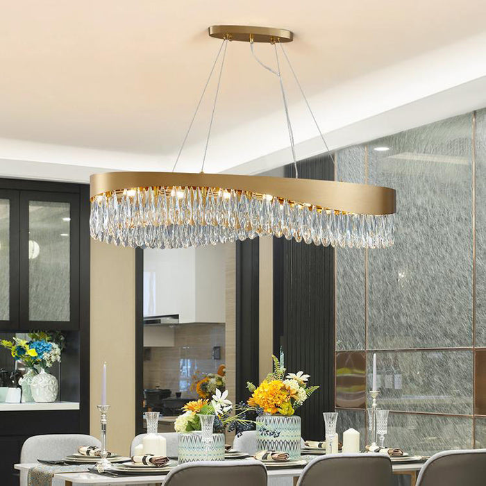 Elma Oval Crystal Chandelier