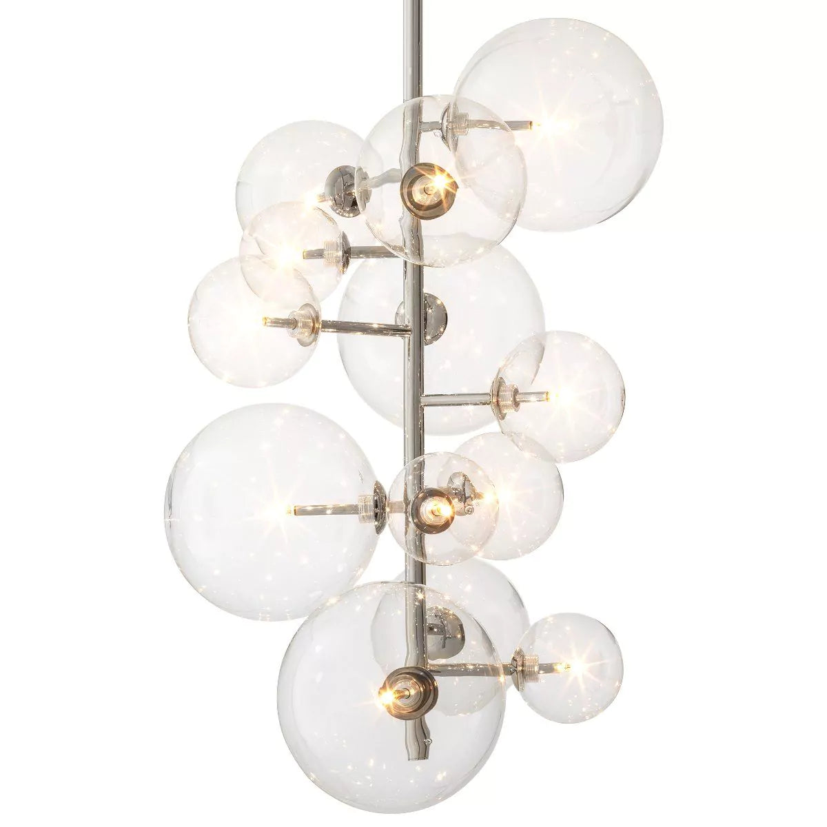 Ezra Modern Brass Chandelier [Antique Brass/Nickel/Bronze/Clear Glass) 