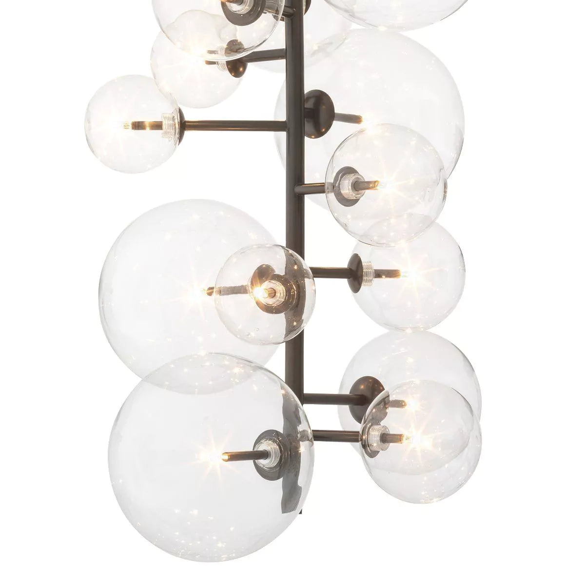 Ezra Modern Brass Chandelier [Antique Brass/Nickel/Bronze/Clear Glass) 