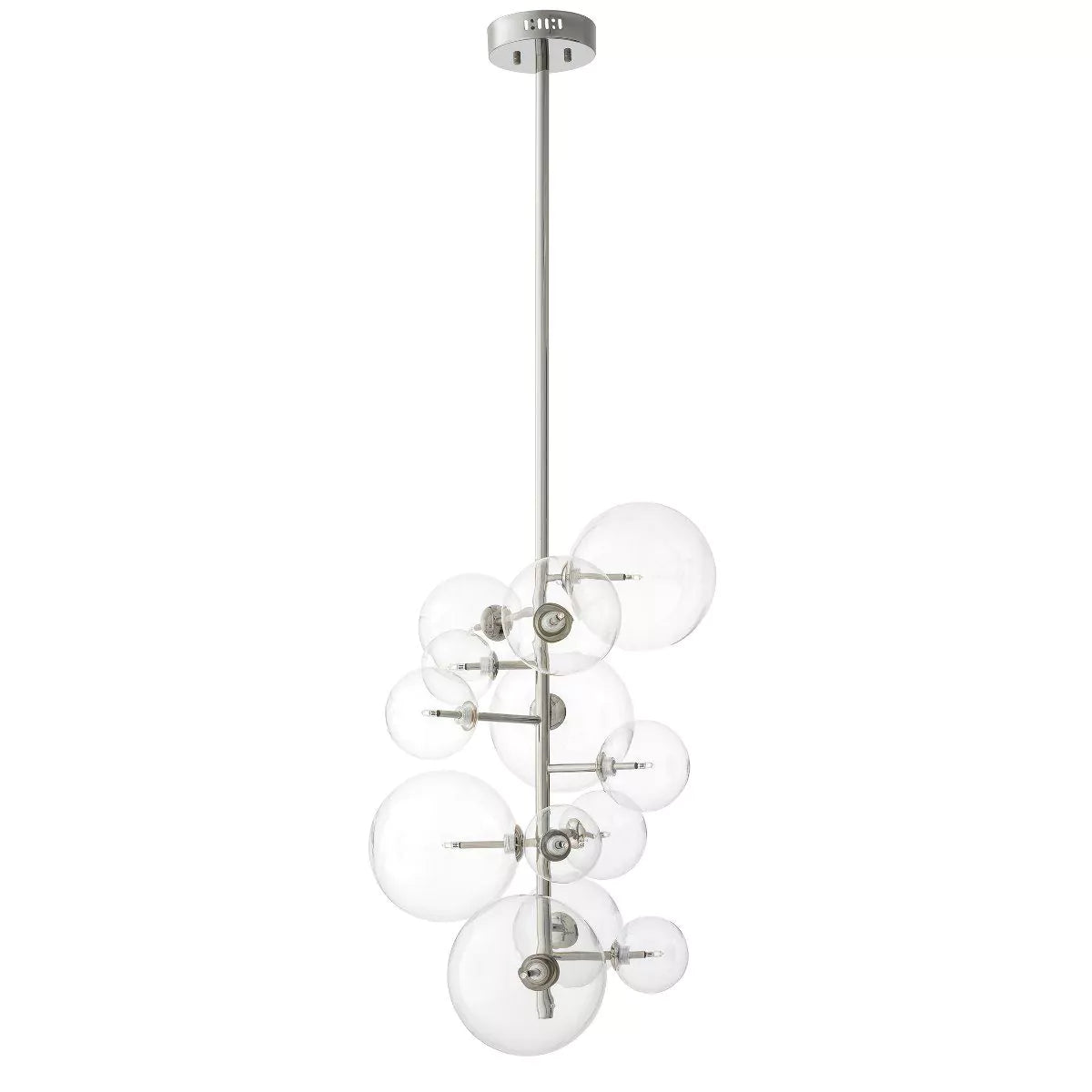 Ezra Modern Brass Chandelier [Antique Brass/Nickel/Bronze/Clear Glass) 