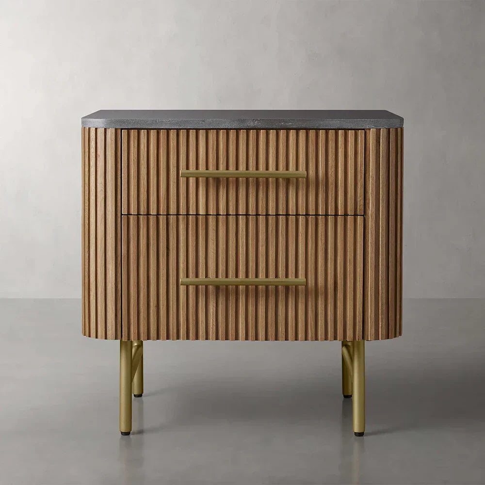 Arden Closed Nightstand in Oak