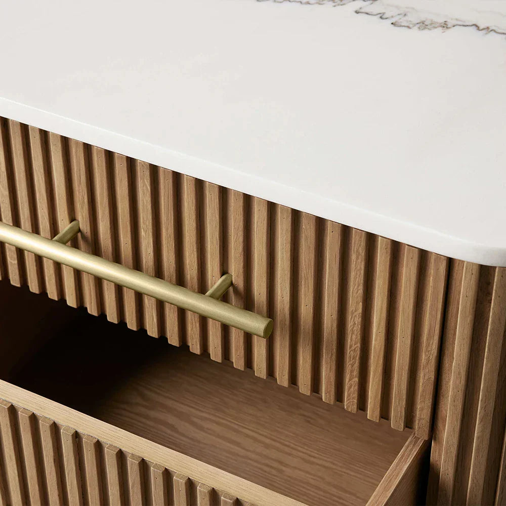 Arden Closed Nightstand in Oak