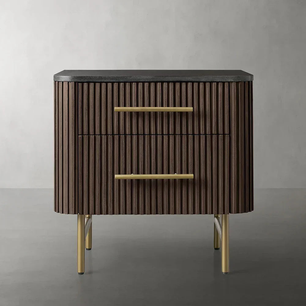 Arden Closed Nightstand in Oak