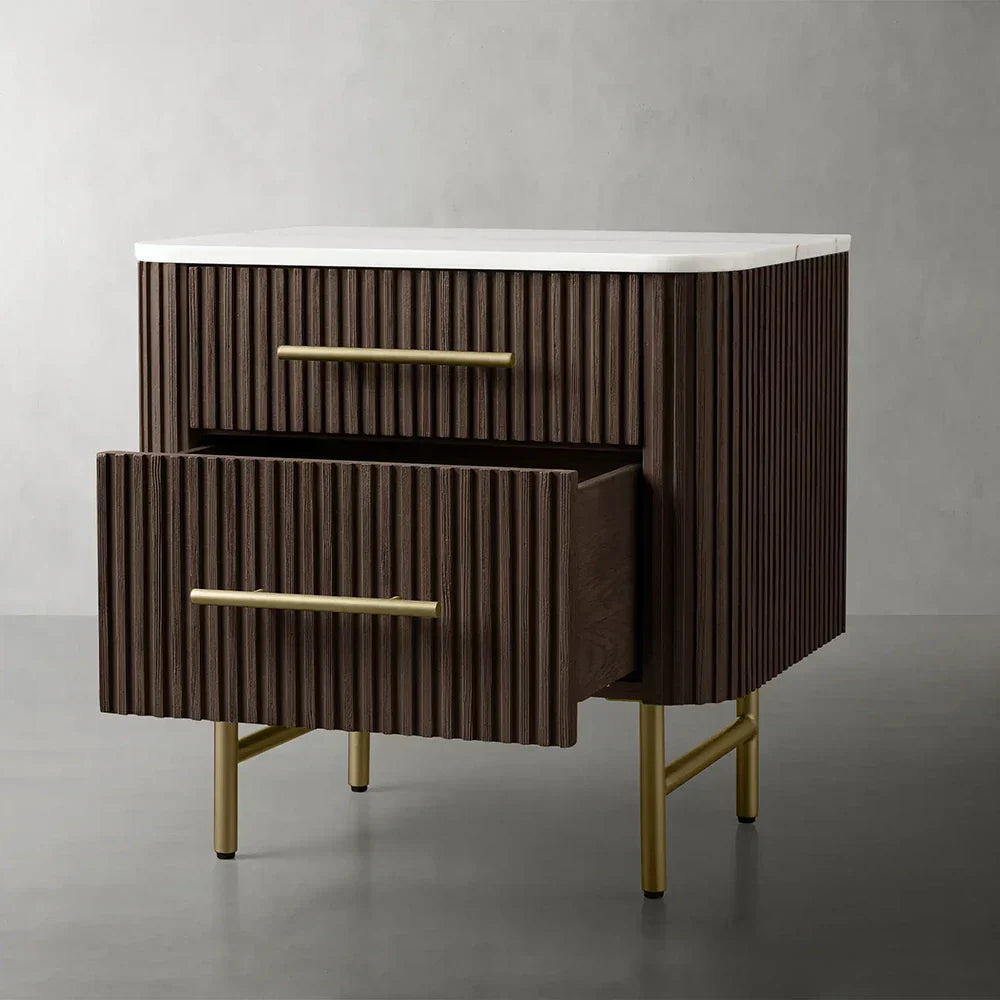 Arden Closed Nightstand in Oak