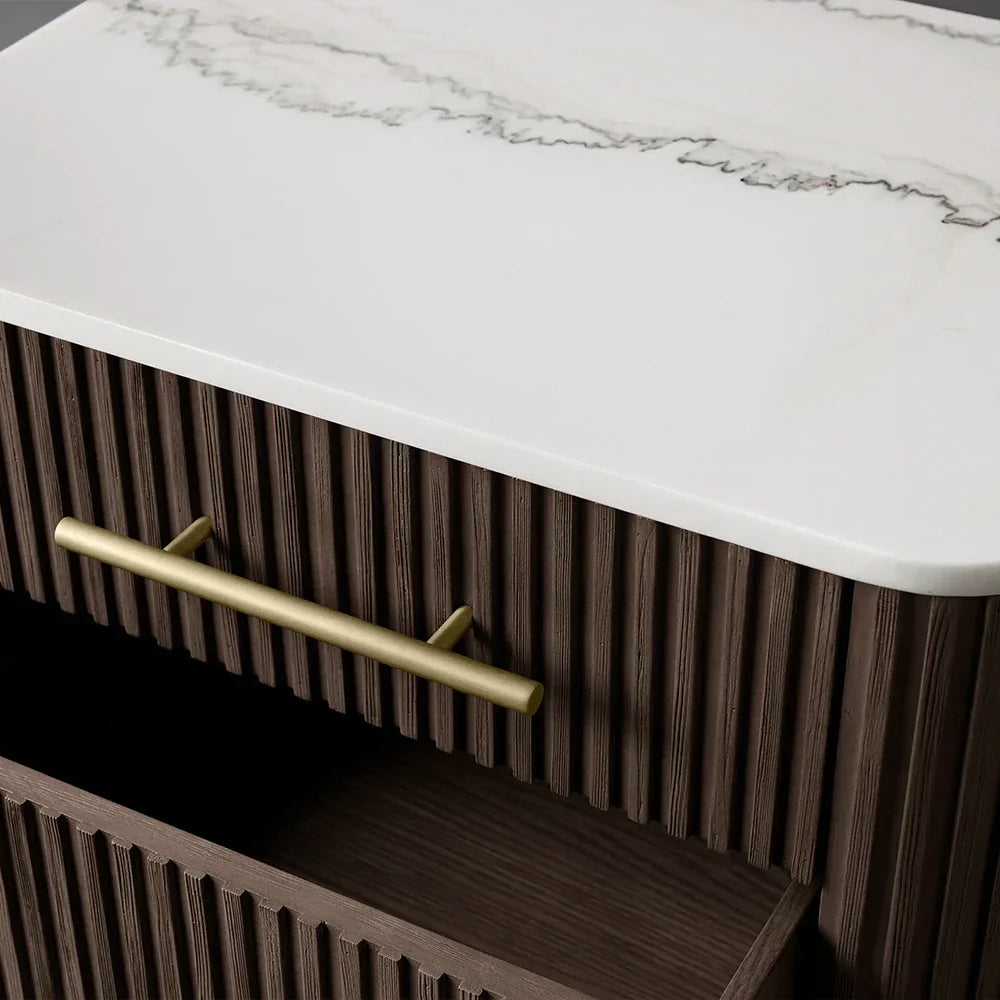 Arden Closed Nightstand in Oak