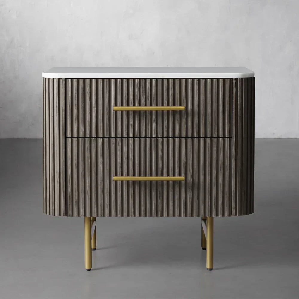 Arden Closed Nightstand in Oak