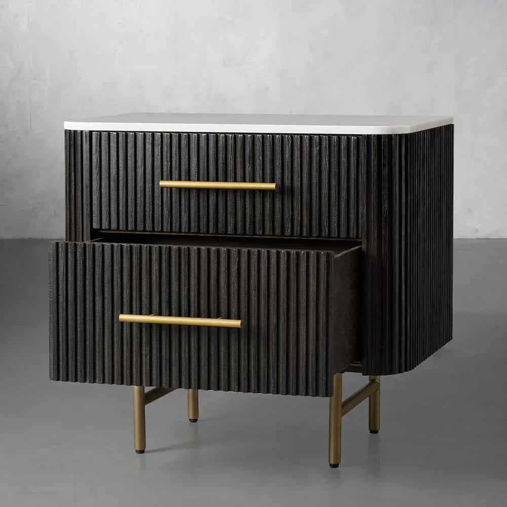 Arden Closed Nightstand in Oak