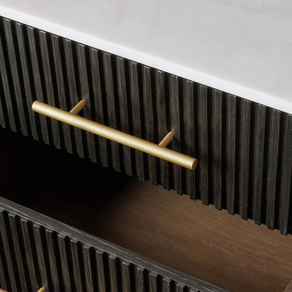 Arden Closed Nightstand in Oak