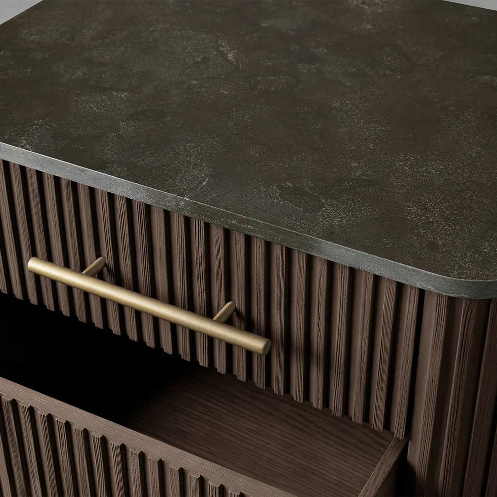 Arden Closed Nightstand in Oak