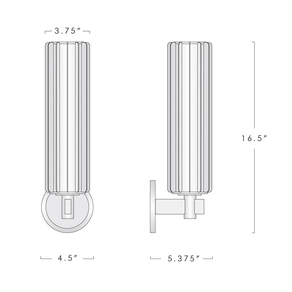 Georgia Brass Sconce 17"