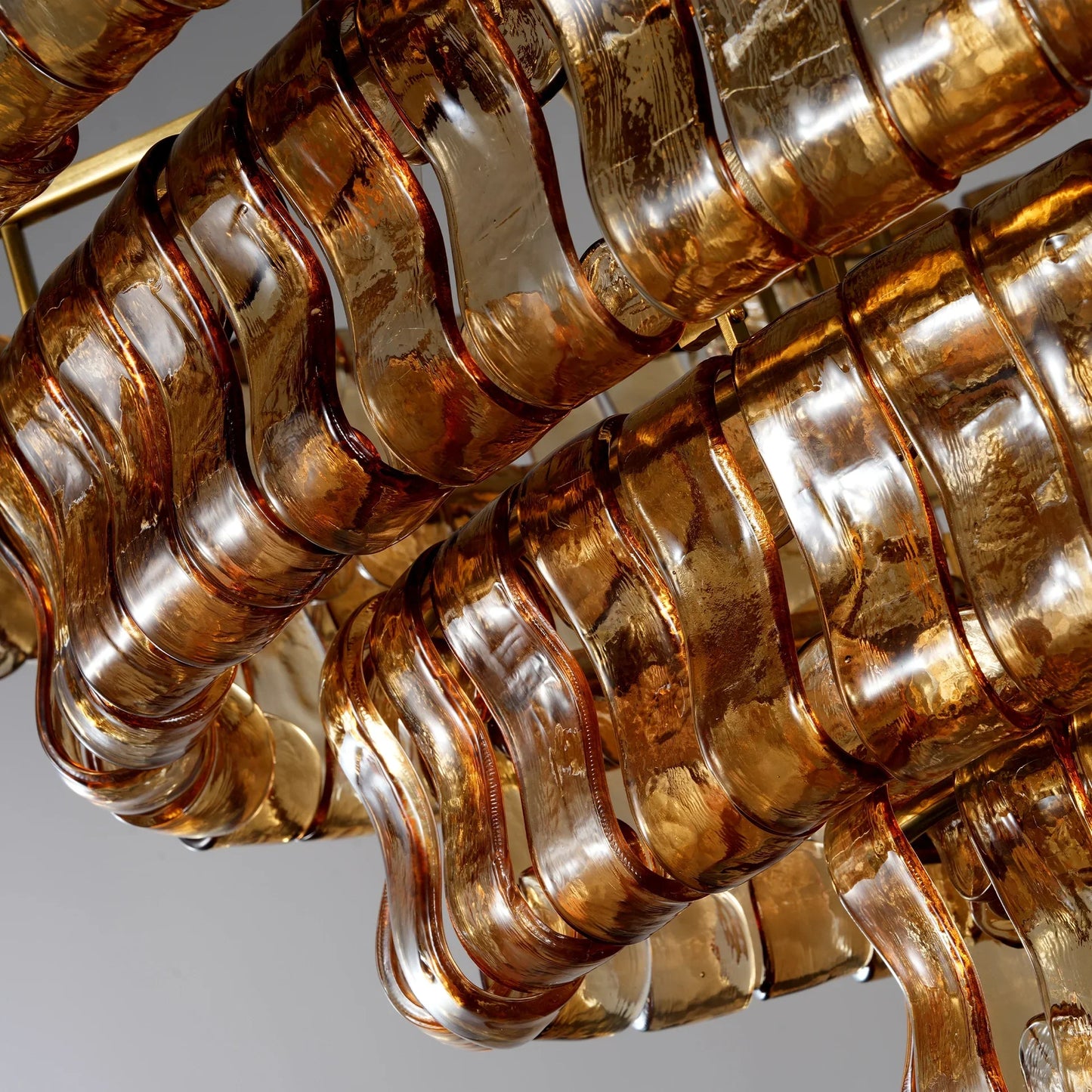 Amor Glass Oval Chandelier 54"W/65"W