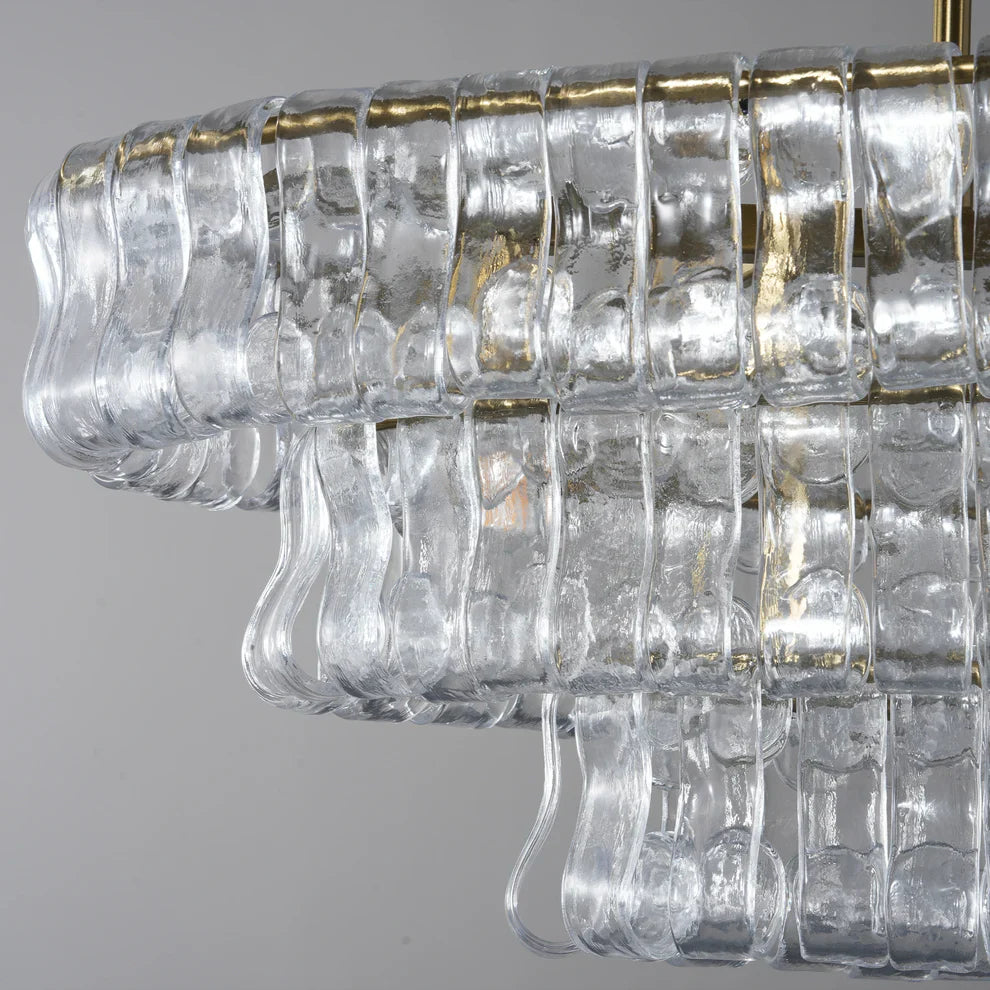 Amor Glass Oval Chandelier 54"W/65"W
