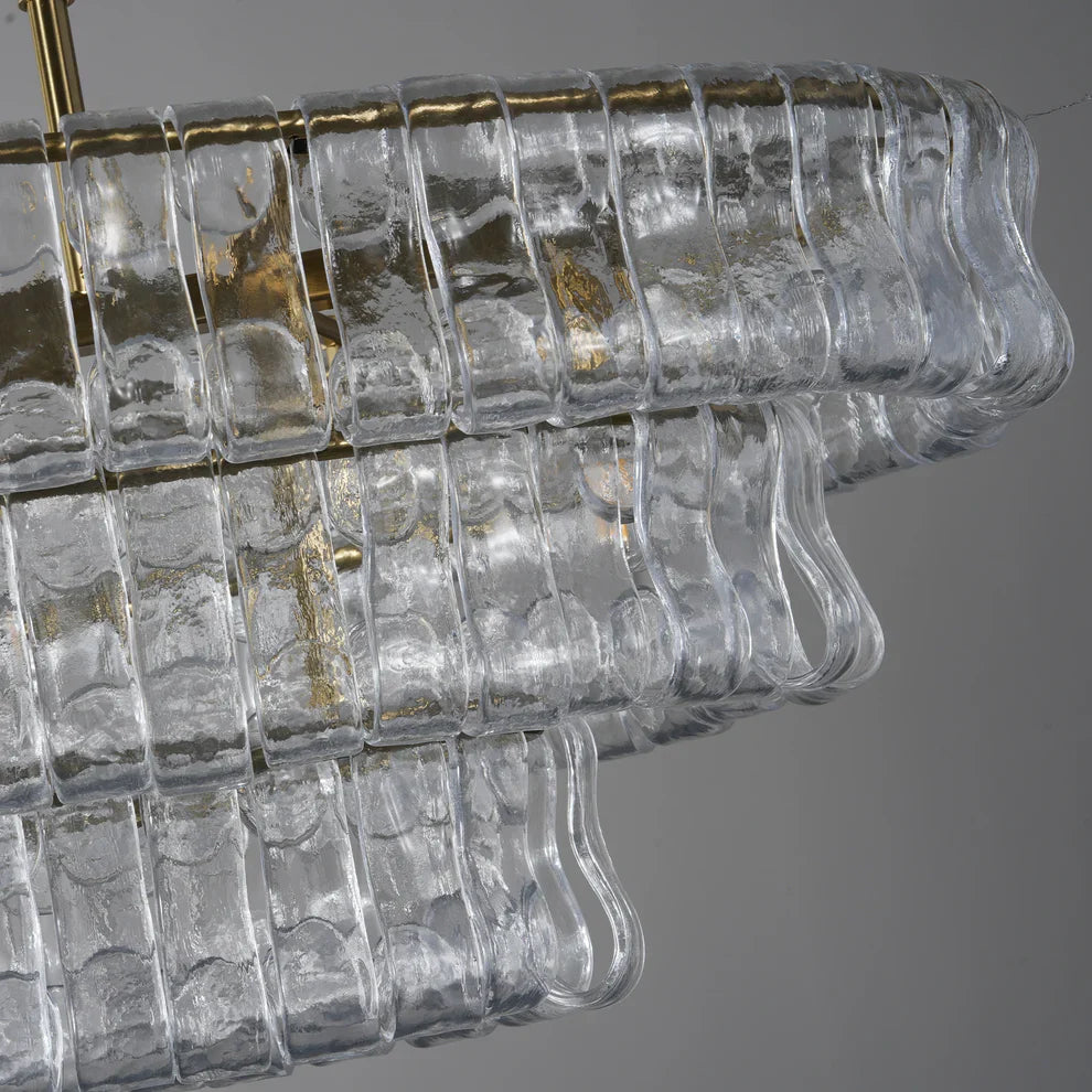 Amor Glass Oval Chandelier 54"W/65"W