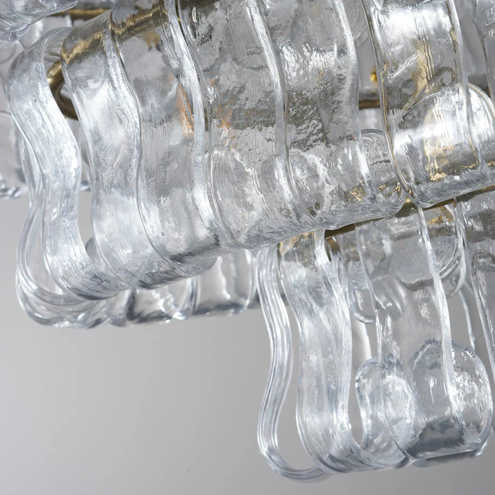 Amor Glass Oval Chandelier 54"W/65"W